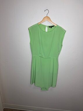 Tibi Lime Green Sleeveless A-Line Dress